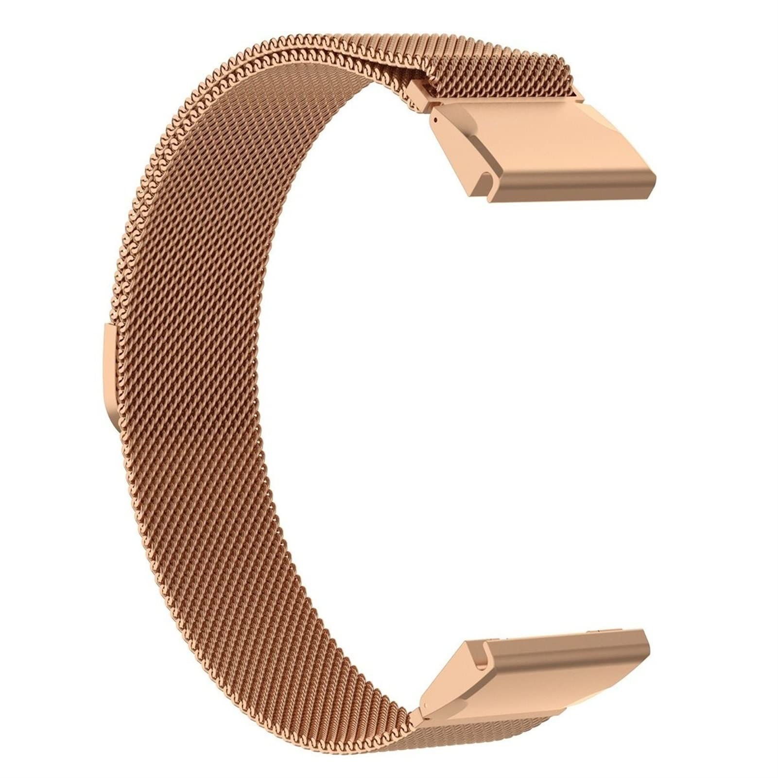 Bracelet magnétique en métal milanais pour Garmin Fenix 7X et Forerunner en or rose