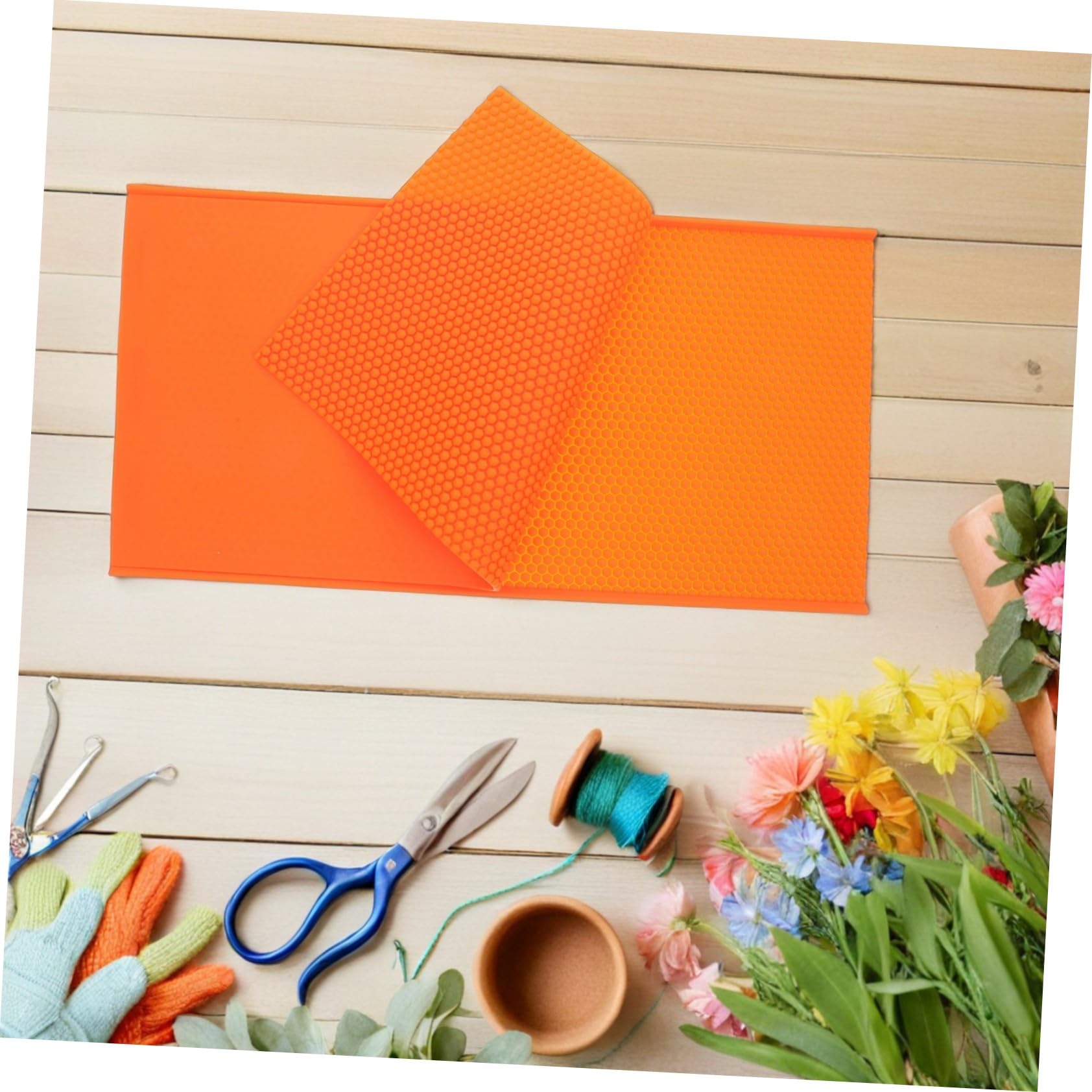 HANABASS Stampo in Silicone per Foglio Cera d Api Arancione Modellatore per Apicoltura Foglio Embossed per DIY Creativo Facile da e Riutilizzabile Strumento Versatile per Apicoltori
