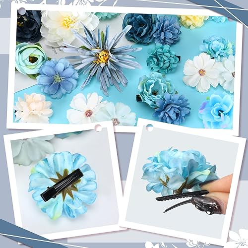 Miniatura 5 de BBTO 21 pinzas para el pelo con diseño de flores, pasadores para mujer, accesorios de flores, estilo bohemio, pinza de novia, horquilla, pasador,