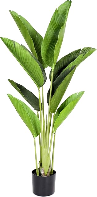 GreenBrokers Artificial Real Touch Tree in Pot, 120cm Bird of Paradise