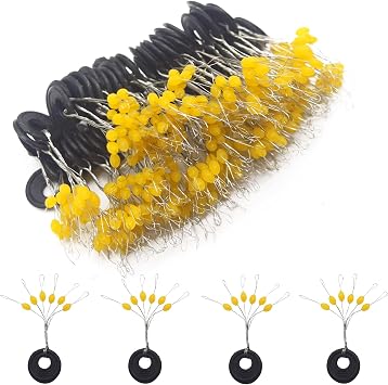 800 Pcs Orange Rubber Fishing Bobber Stopper,8 in 1 Float Sinker Stops, Oval Fishing Peg,L M S Float Stop Available Orange Oval, Small