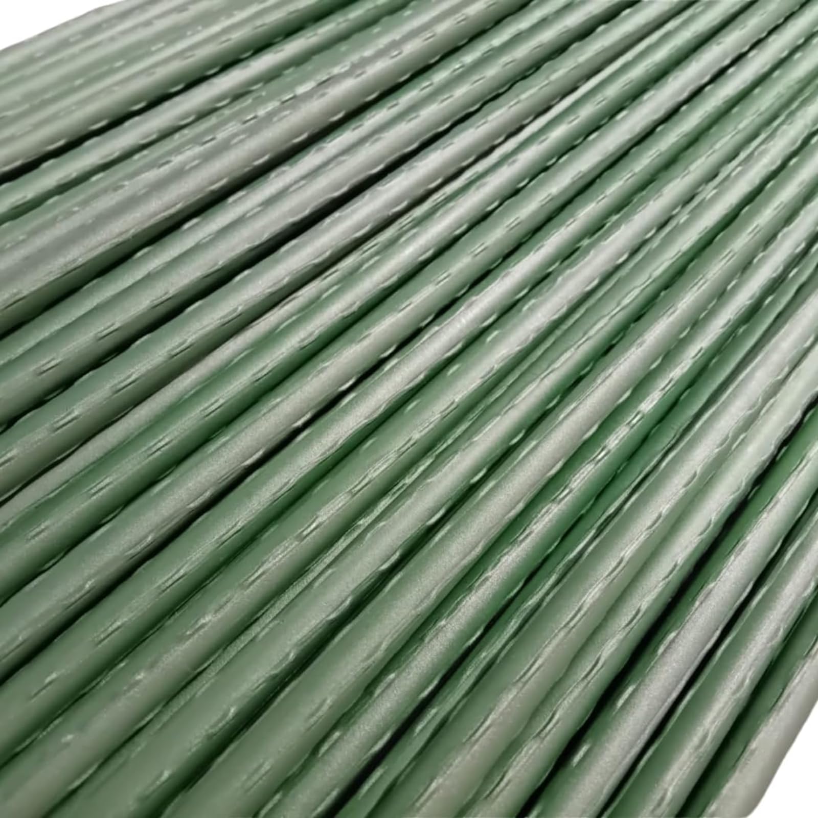 25 PZ Cannette in Metallo Plasticato ø18 mm h. mt 2,40 Tutore in Metallo Rivestito in Plastica, Canne Reggi Piante per Supporto, Sostegno, Ancoraggio, per Orti, Serre, Vivai, Giardini