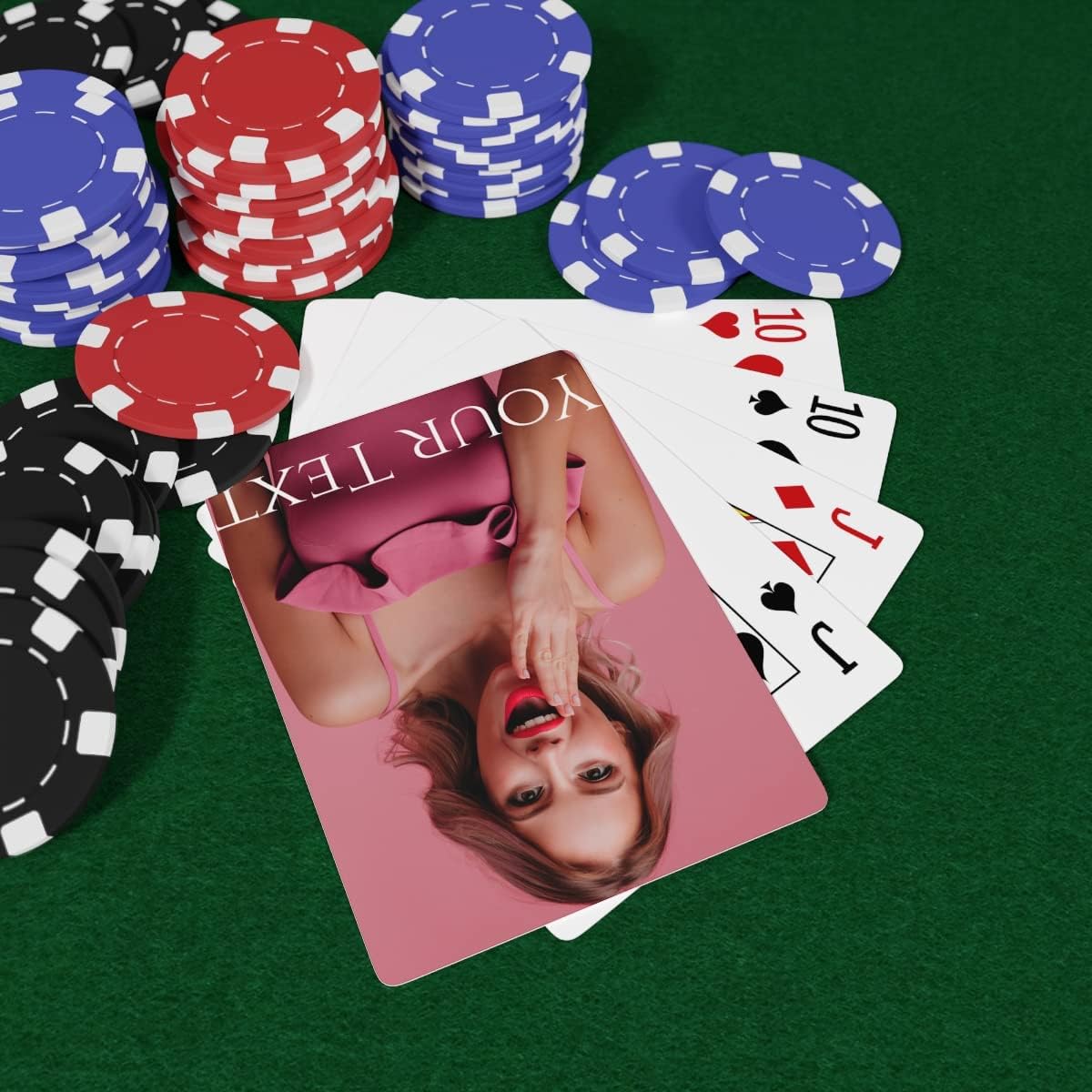 Printualist Custom Playing Cards Deck for Casino, Poker or Games - Personalized 52-Card Standard Playing Deck with Photo, Logo, Text