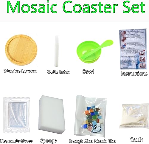 Miniatura 3 de Azulejos de mosaico de bricolaje para papá, azulejos de mosaico de vidrio de colores mixtos, posavasos para regalo del día del padre, formas