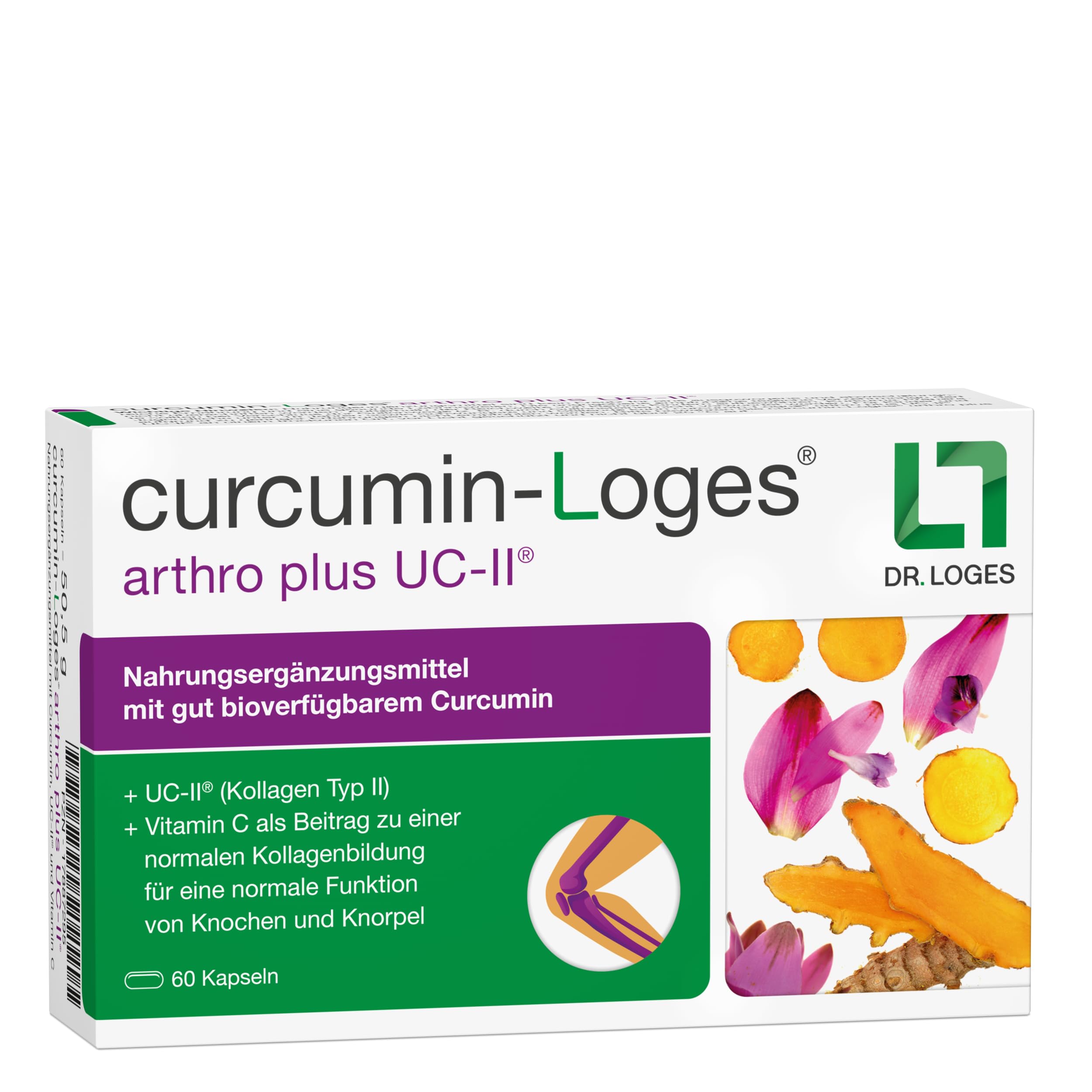 curcumin-Loges® arthro plus UC-II® - 60 Kapseln - Nahrungsergänzungsmittel