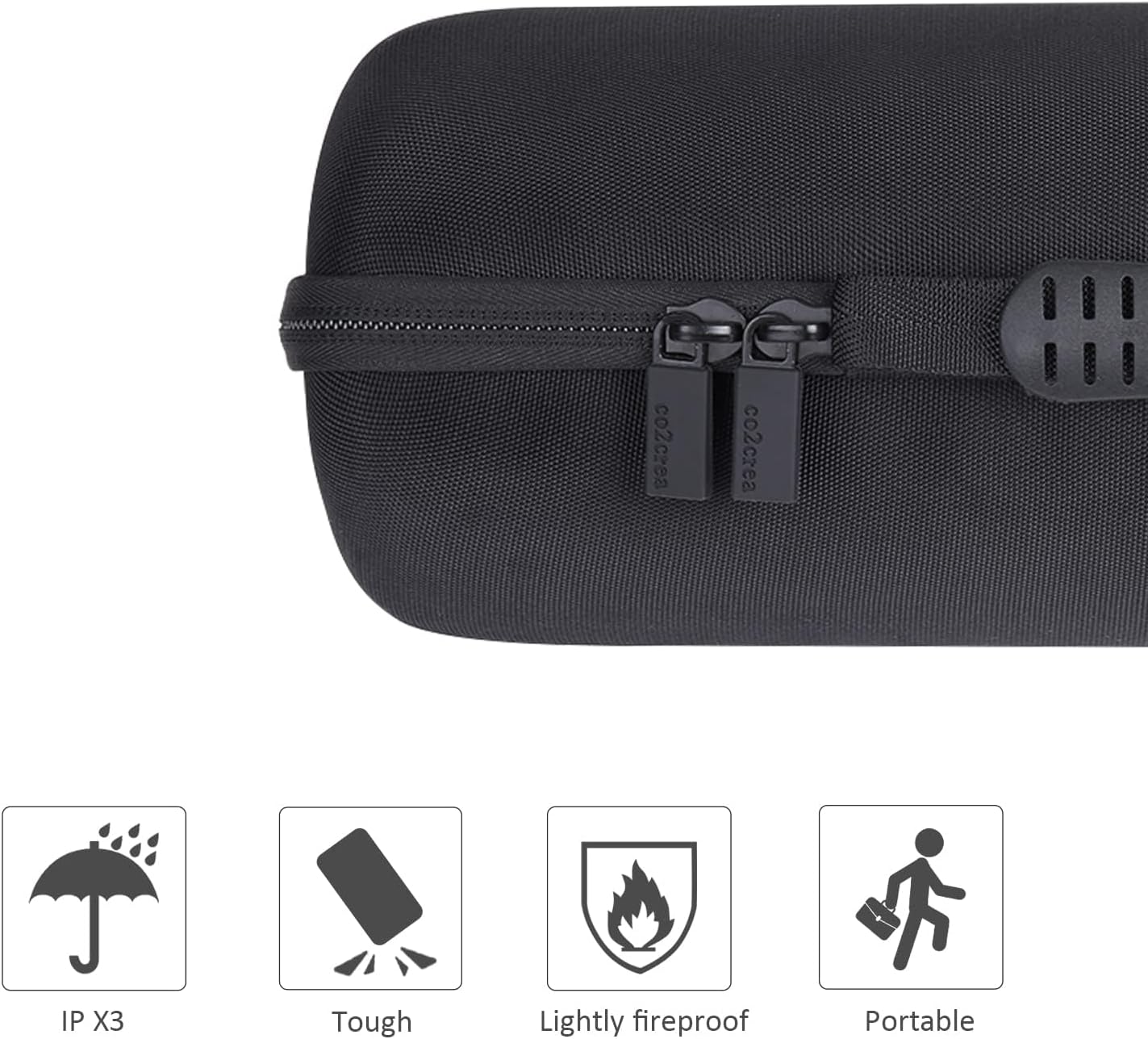 co2CREA Hard Travel Case Replacement for Ultimate Ears UE MEGABOOM 4 MEGABOOM 3 Portable Bluetooth Wireless Speaker (Black case for Speaker and Charging Dock) - Image 5