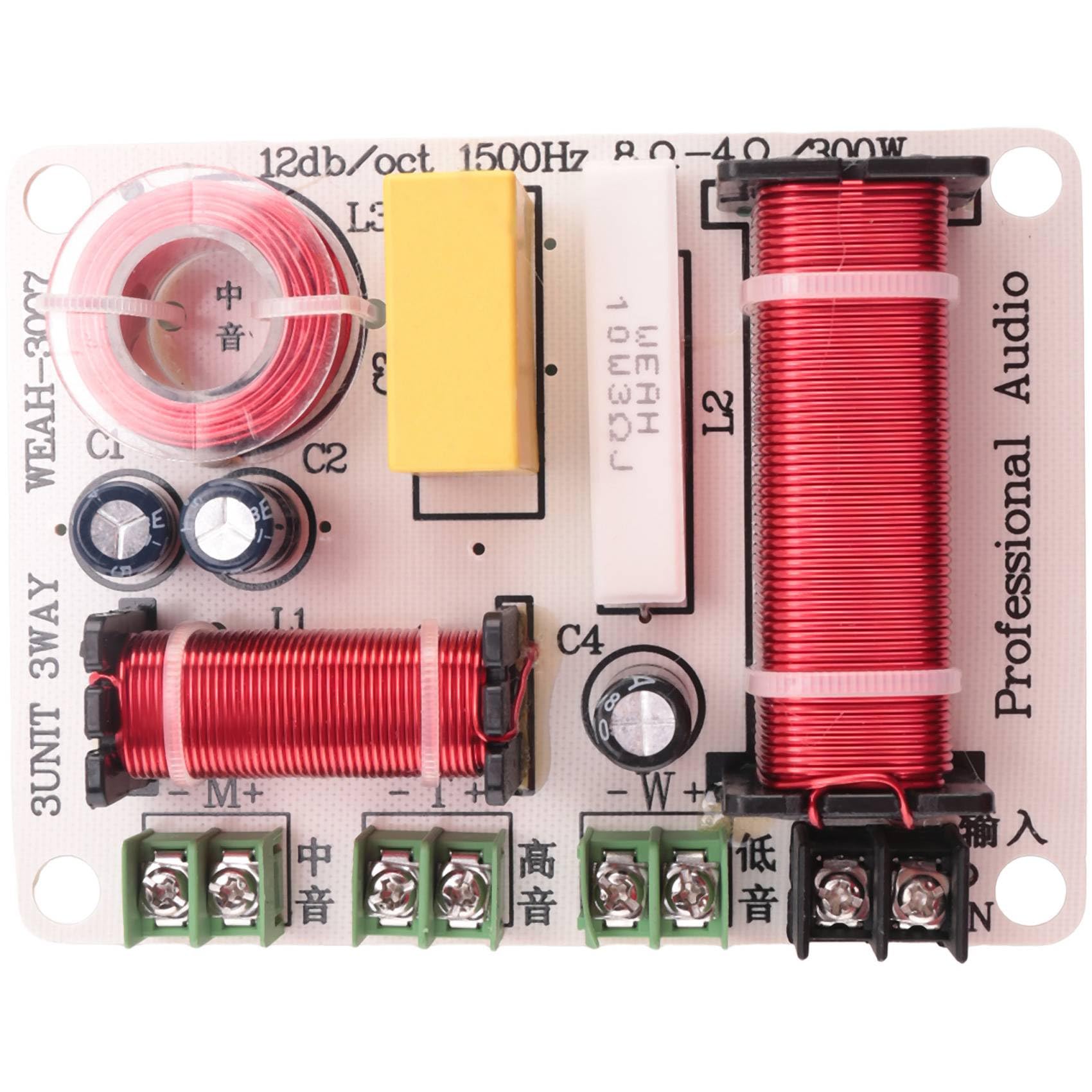 Diviseur de Fréquence Haut-Parleur 3 Voies 300W Filtre Croisé HiFi