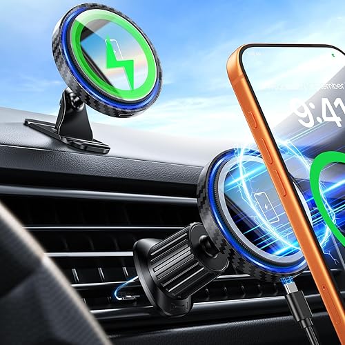 Miniatura 10 de Cargador de Soporte para Coche Mag-Safe 15W Cargador Inalámbrico Magnético para Coche para Accesorios de iPhone 17 Soporte Magnético para Teléfono