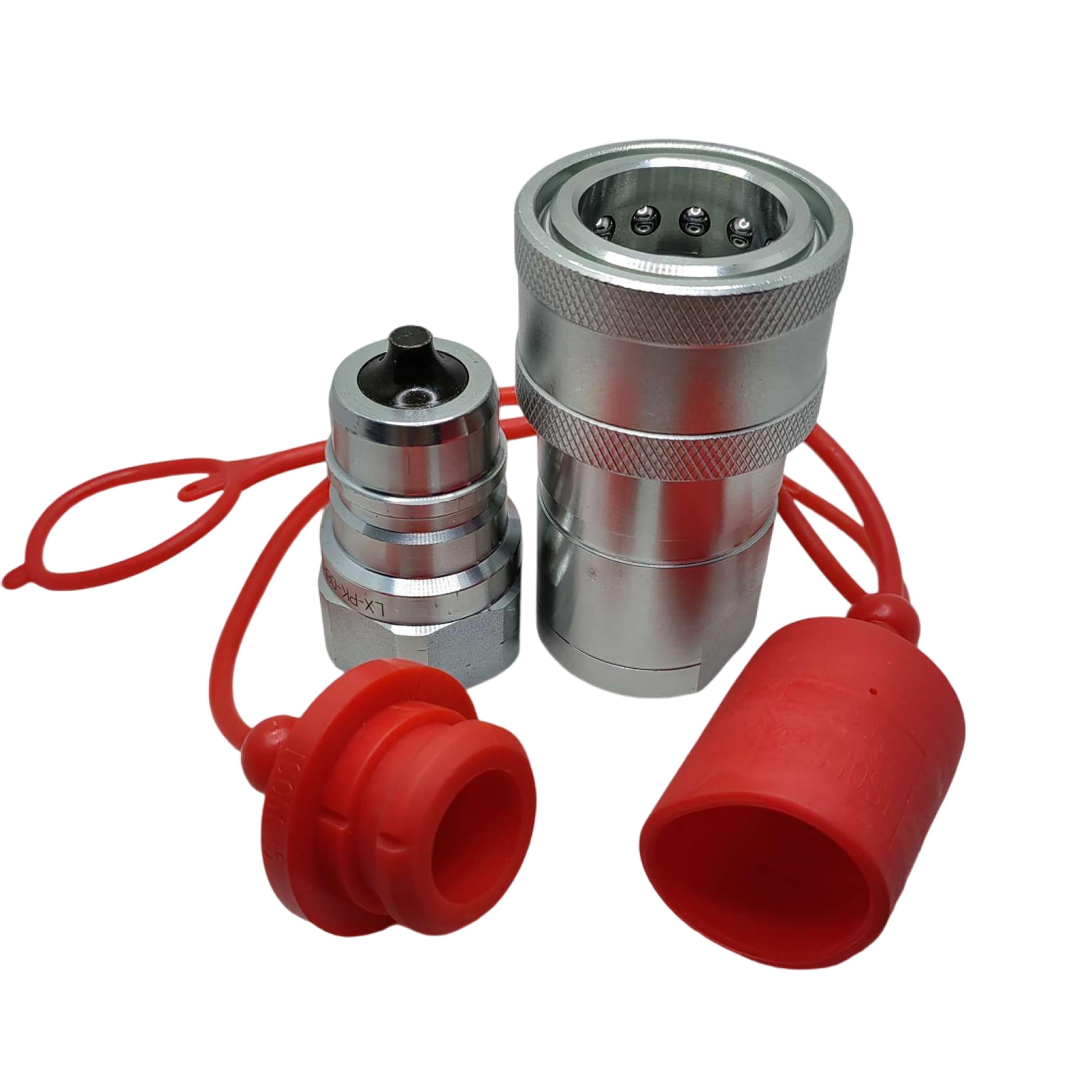 1 Set Ag ISO5675 Hydraulische Schnelltrennkupplung/Kupplung, Poppet-Ventil, Pioneer-Typ, Set mit Staubkappe