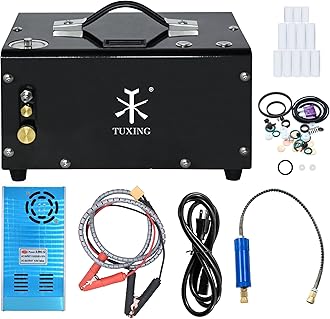 TUXING TXET061-2 2022 New Model 4500Psi Pcp Pump 12V Portable PCP Air Compressor Auto-Stop Version for Pcp Air Rifle Inflatable 12V-220V
