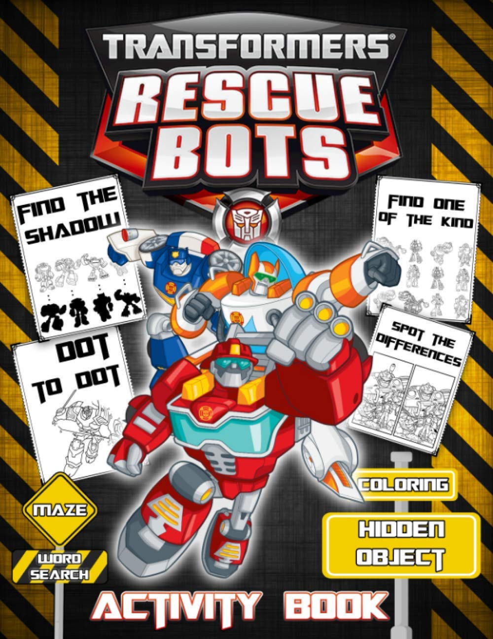 Buy Rescue Bots Activity Book: Excellent Word Search, Dot To Dot, Spot Differences, Hidden ...