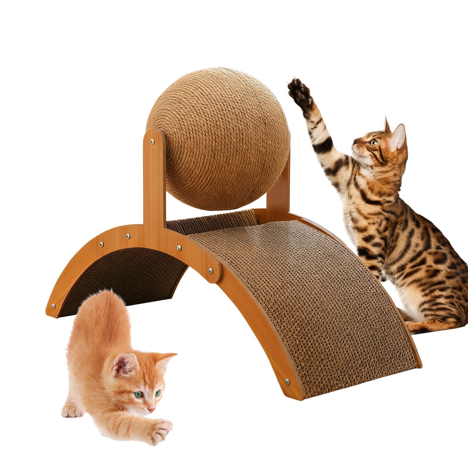 Bola ejercicio para gatos que lima uñas de forma natural y evita arañazos en muebles