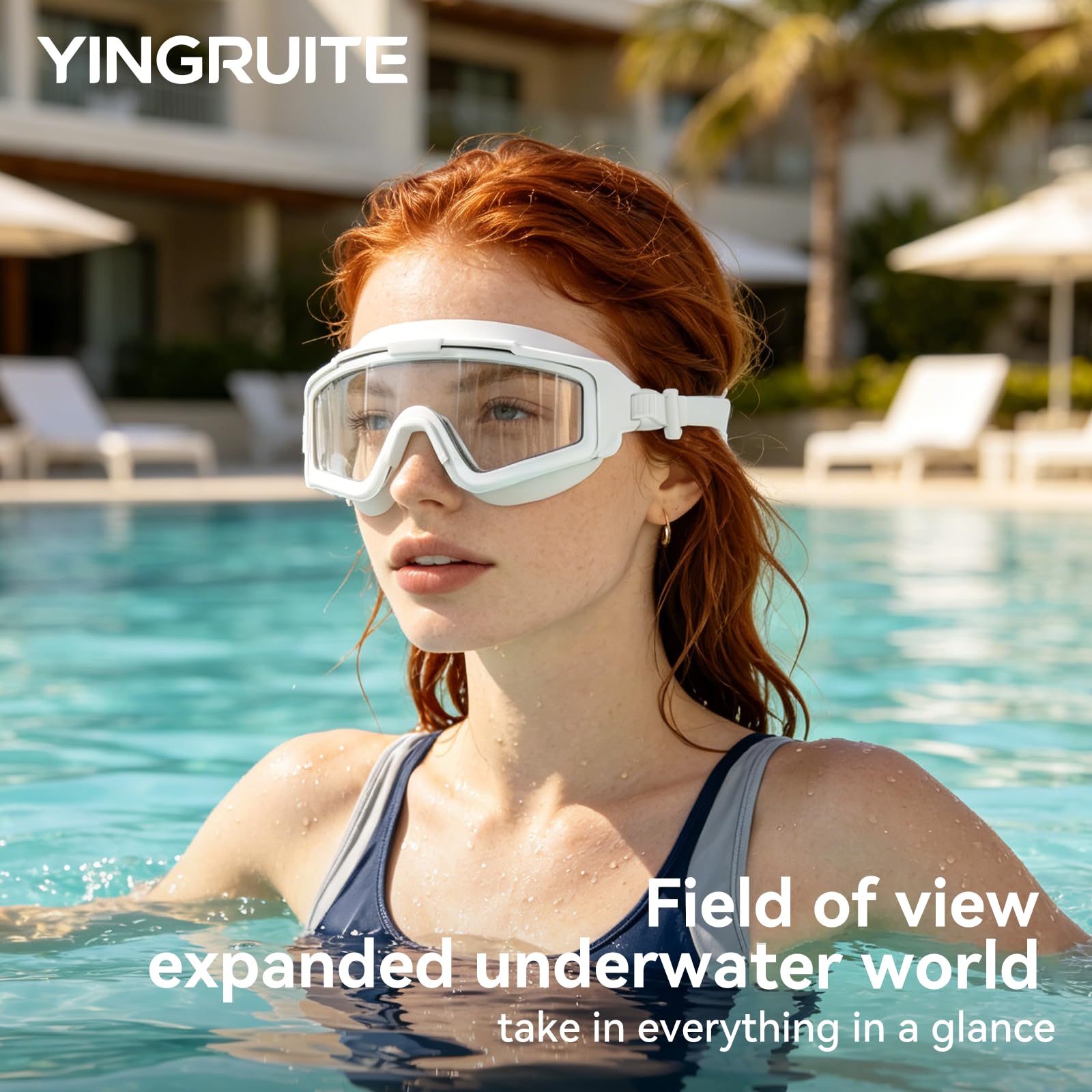 Gafas de natación antivaho a prueba de fugas para adultos, gafas de agua de visión amplia para hombres y mujeres, bonitas gafas de piscina para natación en interiores y exteriores