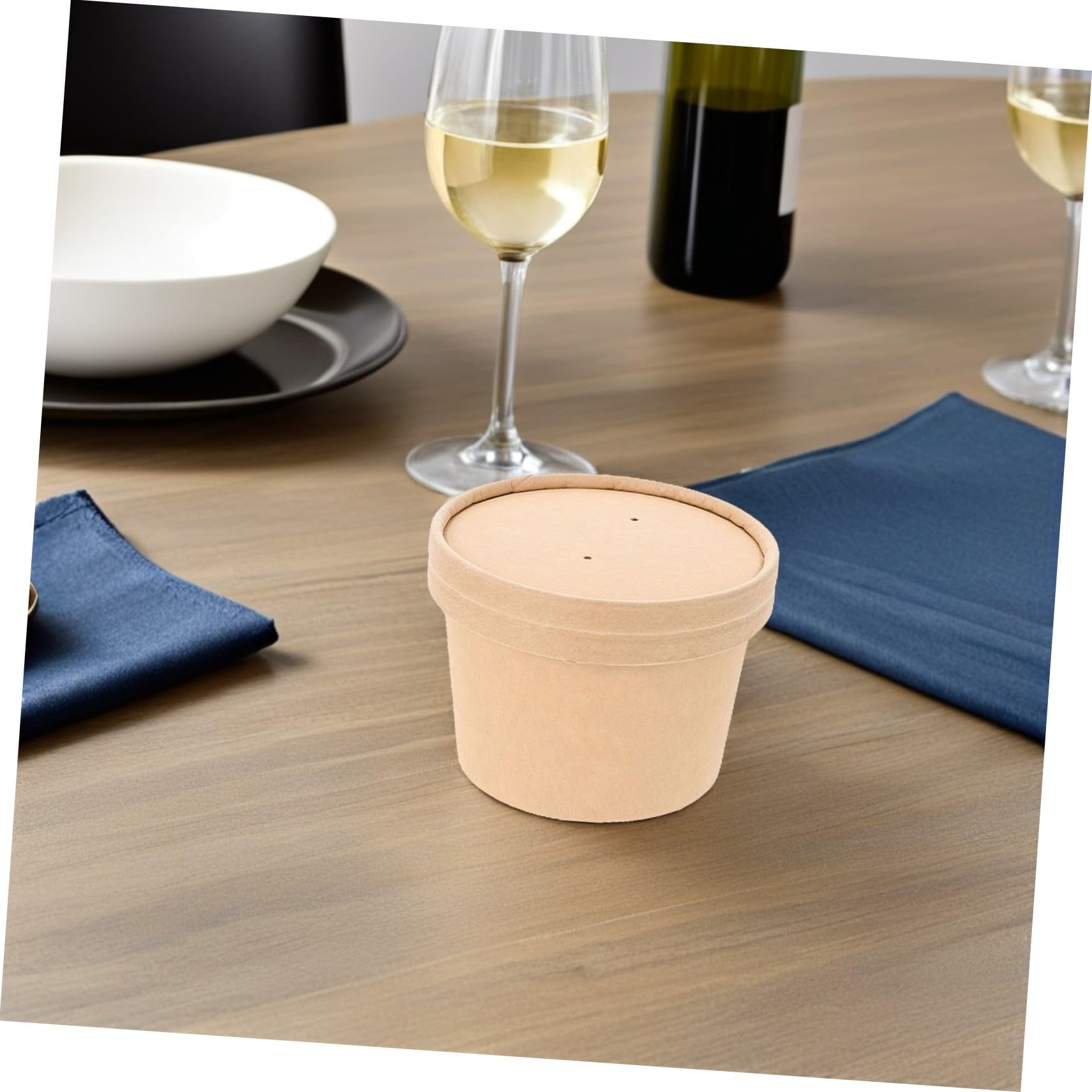 Set da 10 Coppette Gelato Carta 8oz Coperchio, Tazze Monoporzione per Gelati e Snack