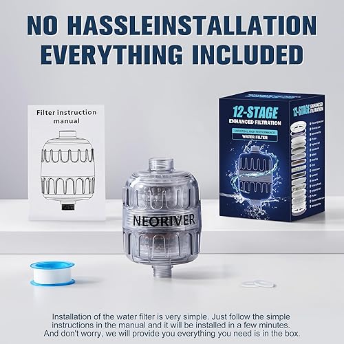 Miniatura 5 de Filtro de ducha revitalizante de alto rendimiento  Reduce la picazón seca en la piel, la caspa, el eccema, suaviza el agua dura y mejora