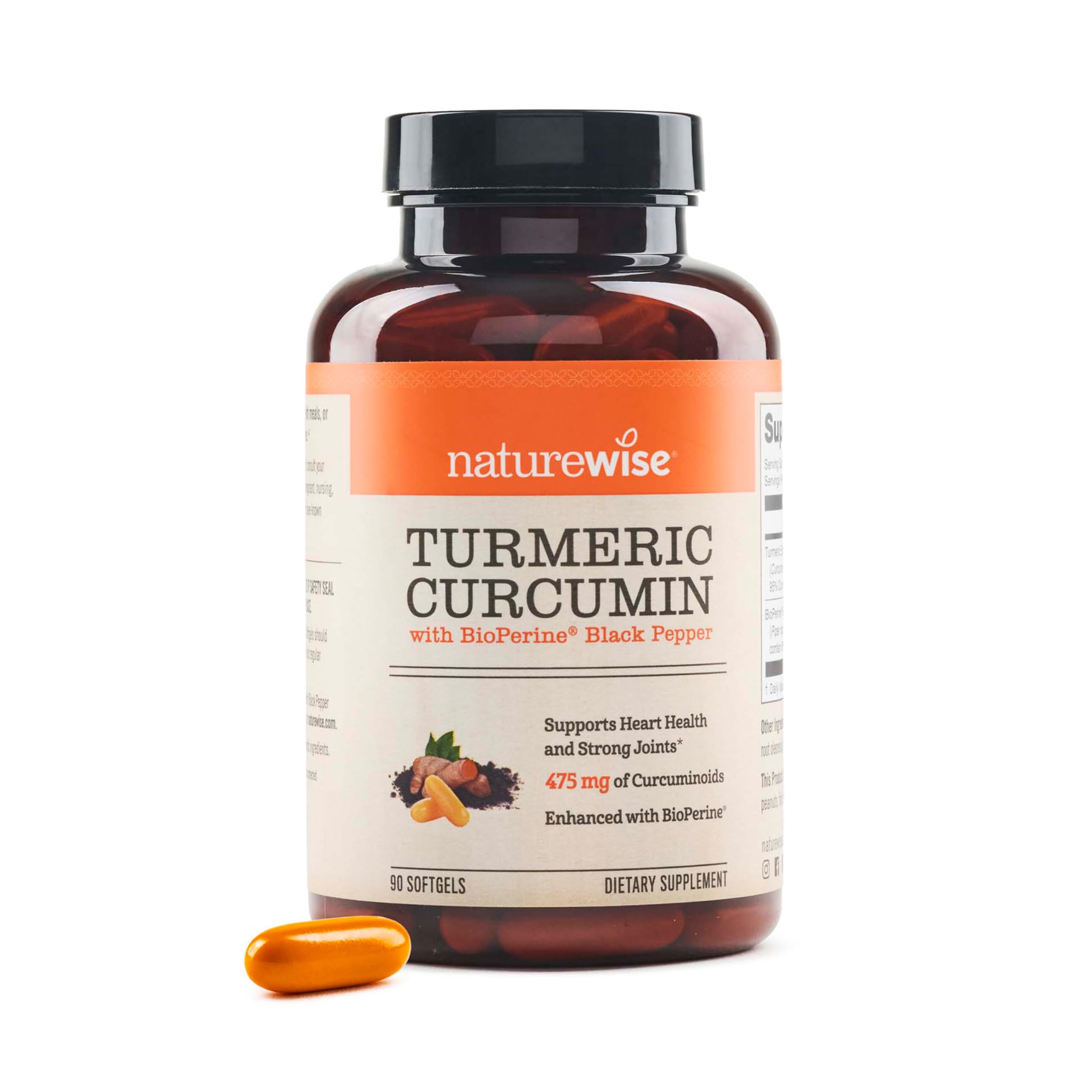 NatureWise Turmeric Curcumin with Black Pepper Softgels