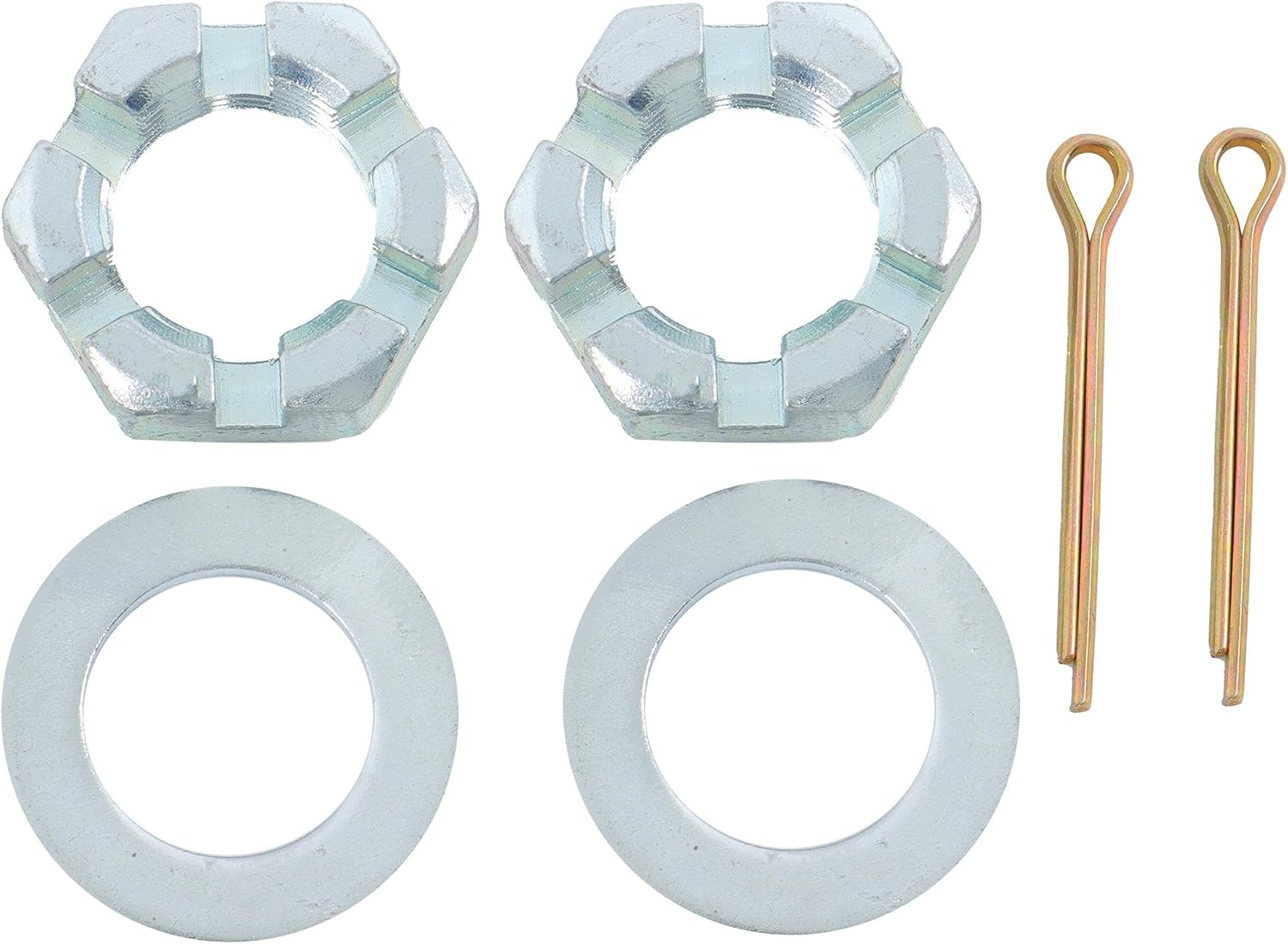 Set of 2#84 Trailer Square Spindle with Fastening Accessories for 1-1/16 Inch Bearings