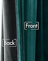 Vista 167 de MIULEE Cortinas de terciopelo de 63 pulgadas de largo, 2 paneles de cortinas opacas de lujo para dormitorio, sala de estar, cortinas de ventana