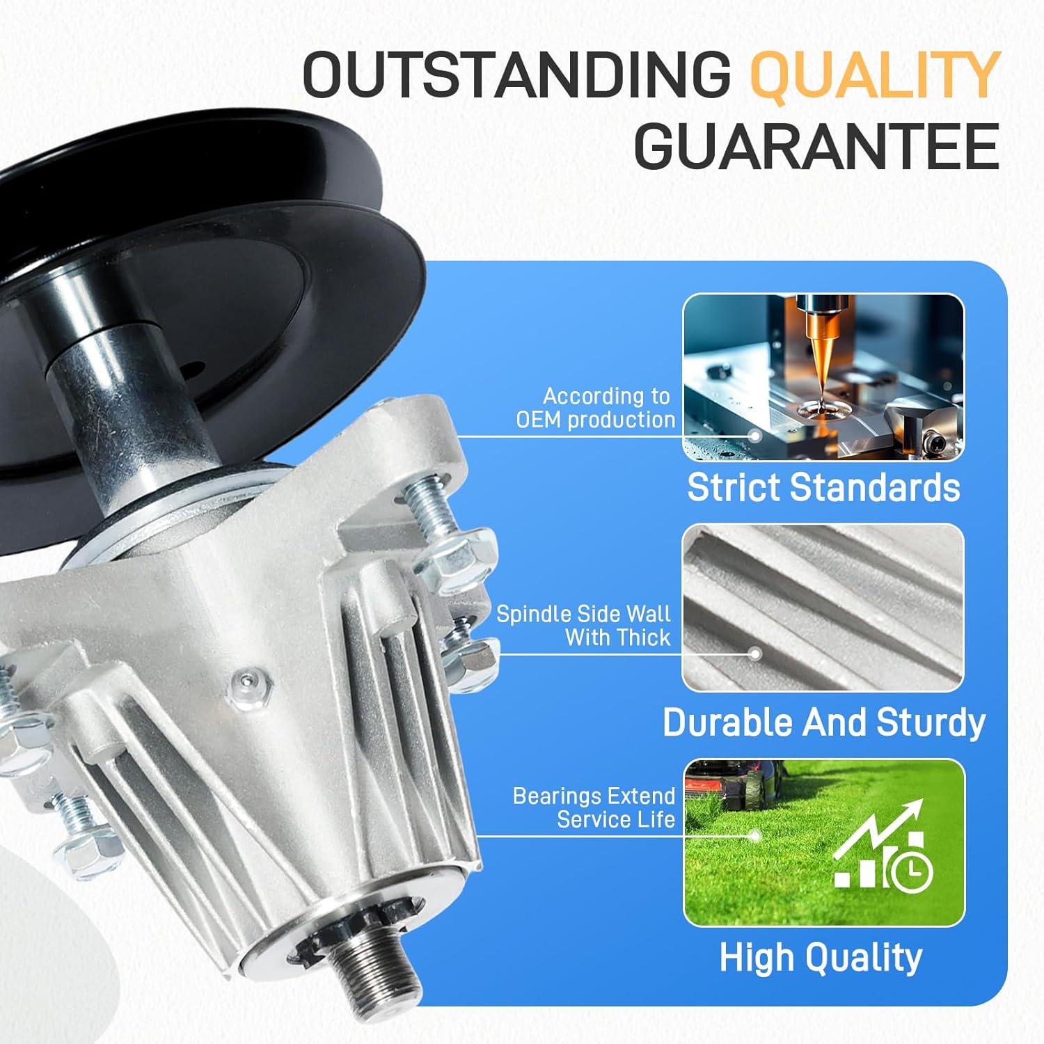 618-06978 918-06978 Spindle Assembly Fit for 54 inch Deck Cub Cadet RZT-L54 RZT-S54 ZT1-54 ZT2-54 XT2-54 XT2-GX54 MTD Craftsman G8600 T310 T8400 Z6600 G8400 Troy Bilt TB2454 GT54 Mustang XP, 3 pack
