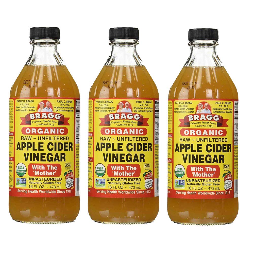 Bragg Venigar de cidre de pomme biologique, 473,6 g, lot de 3
