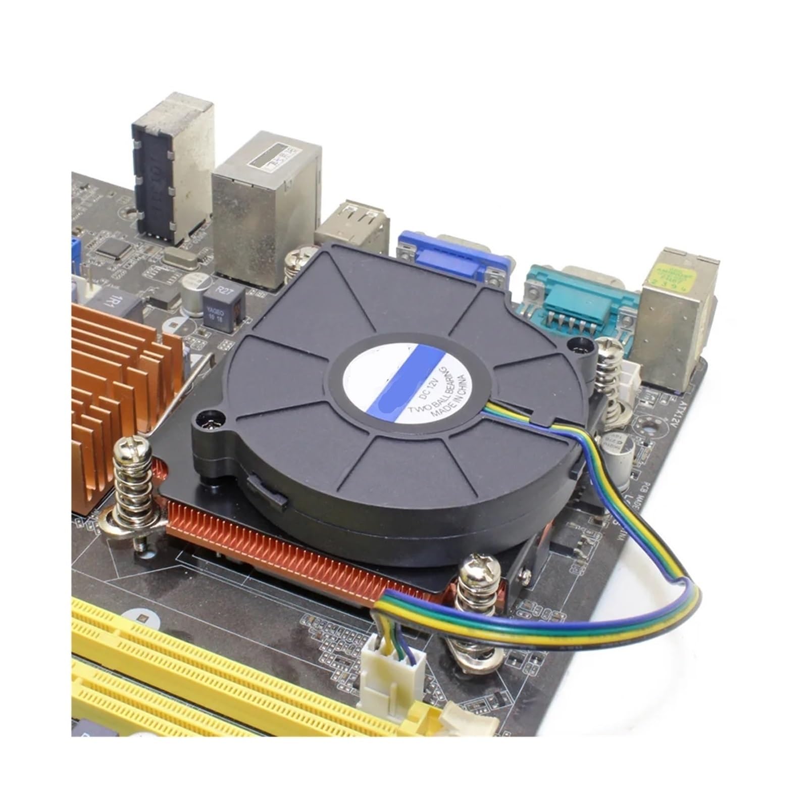 Chłodnica procesora serwera 1U wentylator miedziany radiator kompatybilny z LGA 1155 1156 1150 1151 chłodzenie komputera przemysłowego