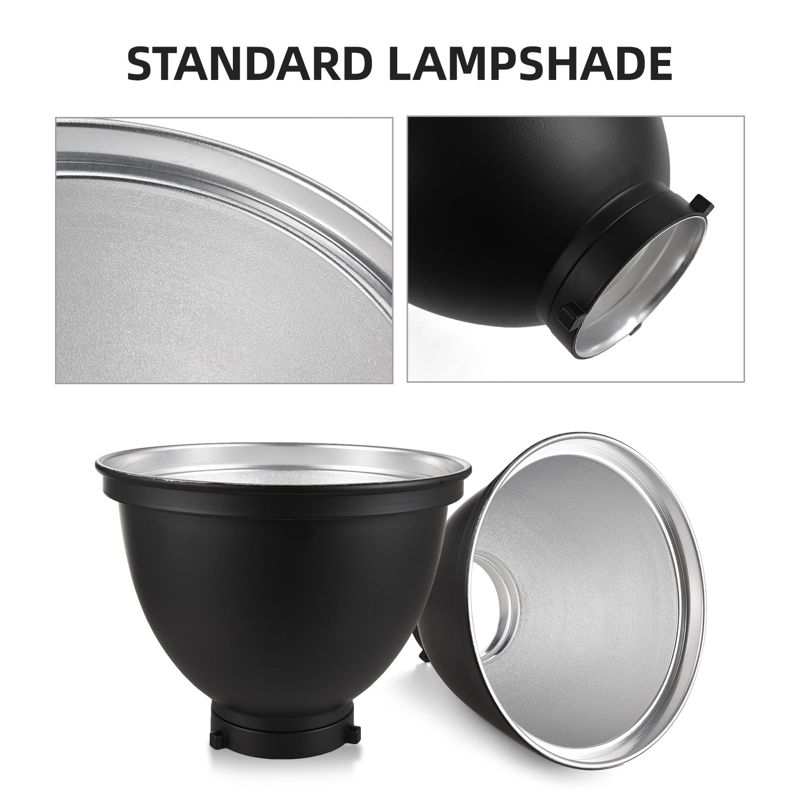Andoer Diffusore riflettore da 9 pollici con griglia a nido d'ape da 60° e panno morbido bianco, riflettore standard con supporto Bowens, forma lampada per fotografia, flash da studio, Speedlite
