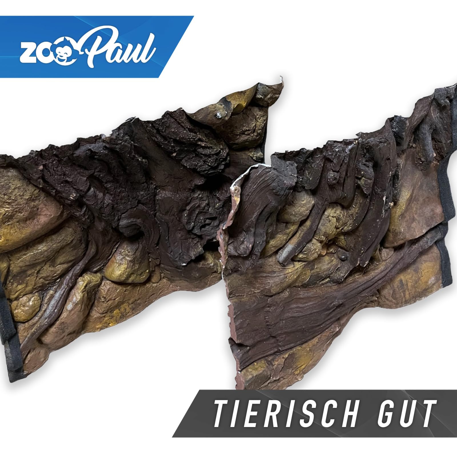 ZooPaul Fond d'aquarium 3D 120x60cm Arrière-plan Terrarium Roche Pierre Racine Structure Amazonienne NOUVEAU