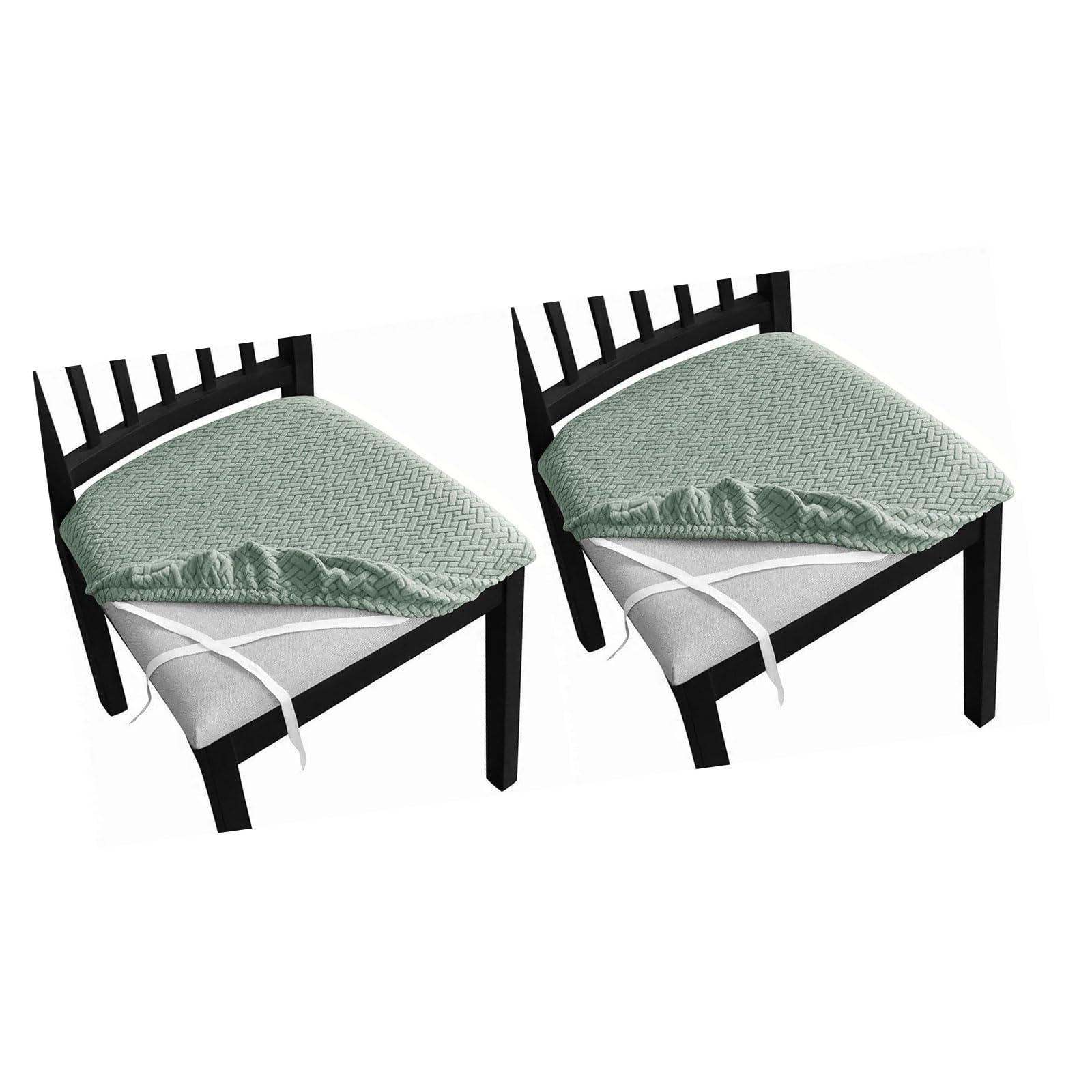 Msioytog Jacquards Stretchable Stool Chair Covers Elegant Seats Slipcover for Kitchen and Banquets Seating Jacquards Stool Slipcover