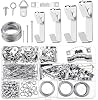 246pieces Picture Hanging Kits Heavy Duty Picture Hangers Picture Hanging Hook for Picture Frames, Canvas Hanging