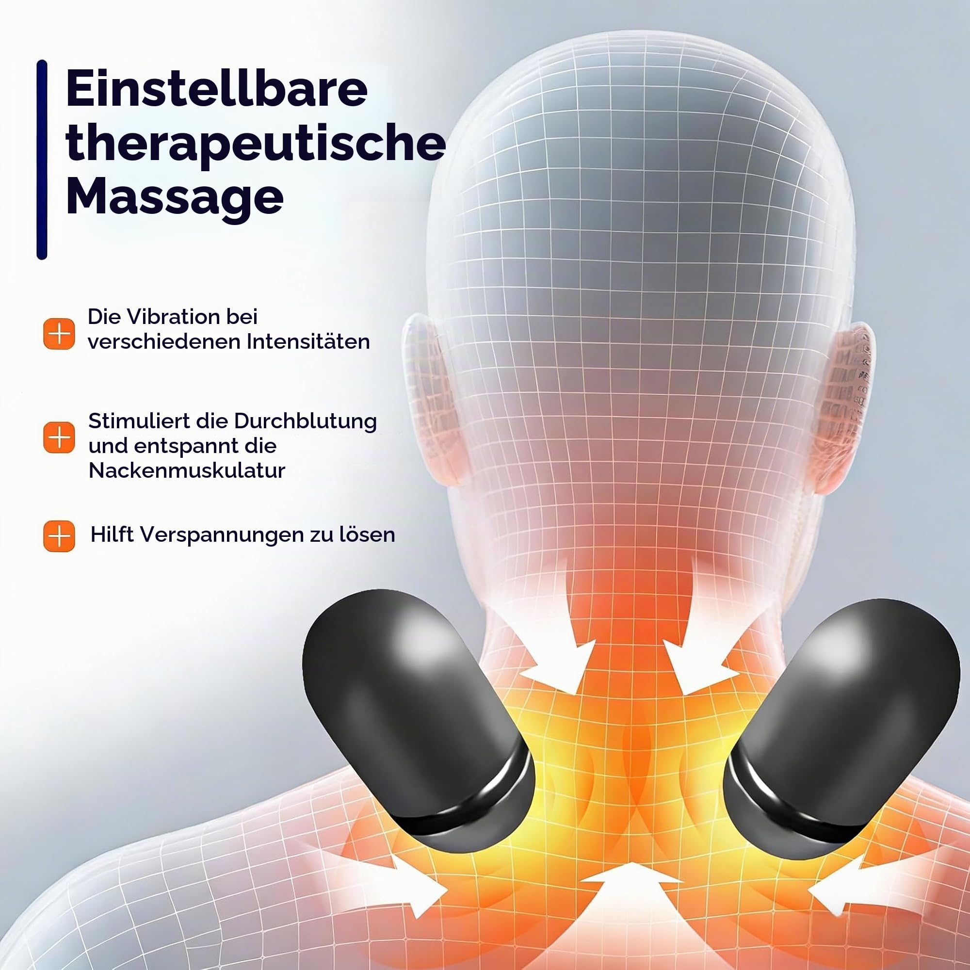 Nackenmassagegerät Elektrisch mit Wärme, 2026 Uptodate 3-in-1 Nackenmassagekissen, Entspannungskissen für Nacken Zervikales Massagekissen, Pillow Massage Neck Hump, 3 Modi (Grau)