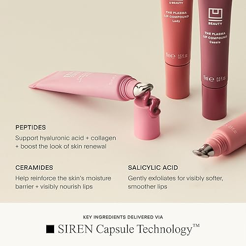 Miniatura 3 de U Beauty El Compuesto Labial The PLASMA con Tinte - Brillo Labial Anti-Edad y Anti-Arrugas, Ácido Hialurónico, Manteca de Karité y Péptidos para