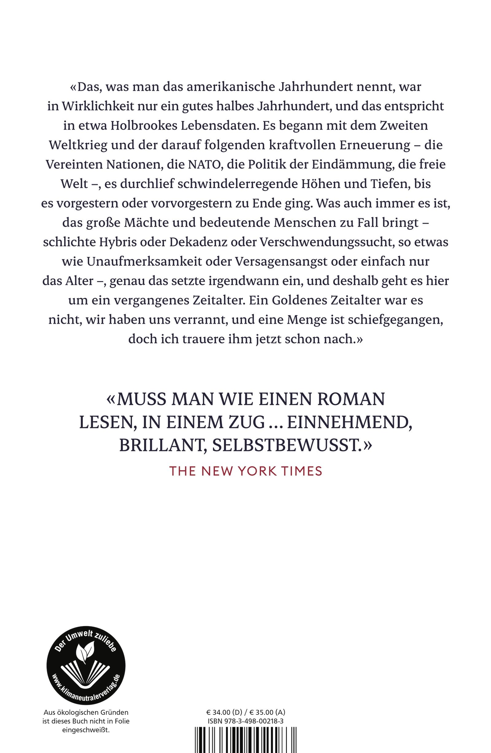 Das Ende des amerikanischen Jahrhunderts: Richard Holbrookes Mission