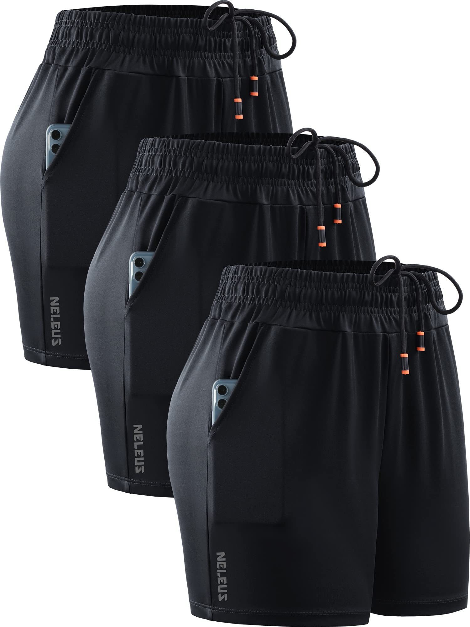 NELEUS Women's Lightweight Running Shorts Workout Athletic Short for Yoga with Pocket