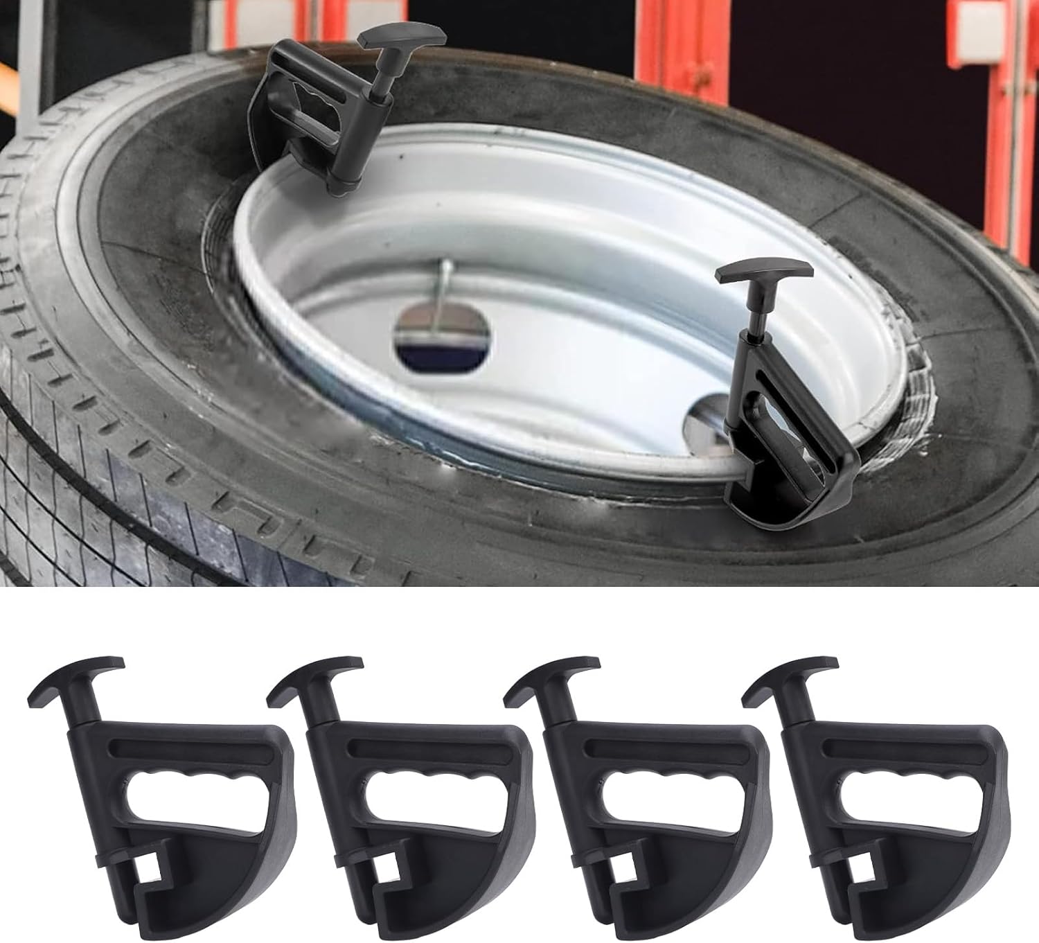 4 Pcs Tire Changer Tool - Heavy Duty High Strength ABS - Universal Wheel Changing Helper for Various Vehicle Tire - Efficient, User Friendly