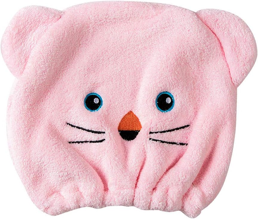 Gaddrt Microfiber Shower Bath Cap Hat Turban Quickly Dry Hair Hat Wrapped Towel Bathing Cap (Pink)