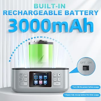 Arafuna Portable CD Player with Bluetooth 5.0, Rechargeable CD/MP3 Player with Speaker LCD Screen, AUX, USB Input, FM Radio/Anti Skip/Remote Control, Ideal for Home Car and Seniors