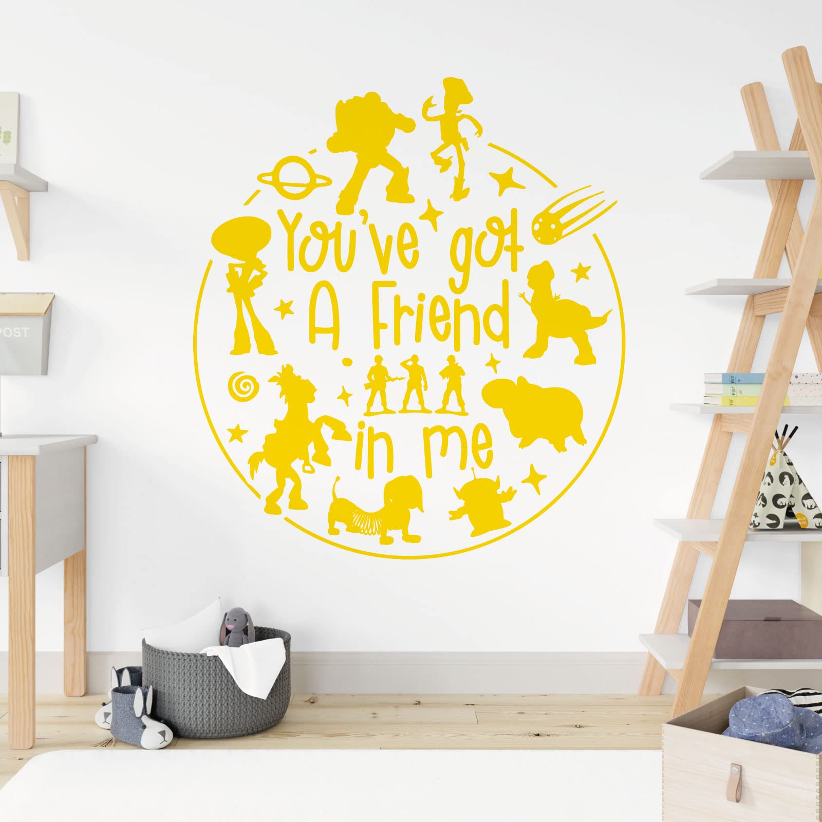 You've Got a Friend in Me - Story Inspired Children's Vinyl Wall Decal Sticker [Large] [Medium Yellow]
