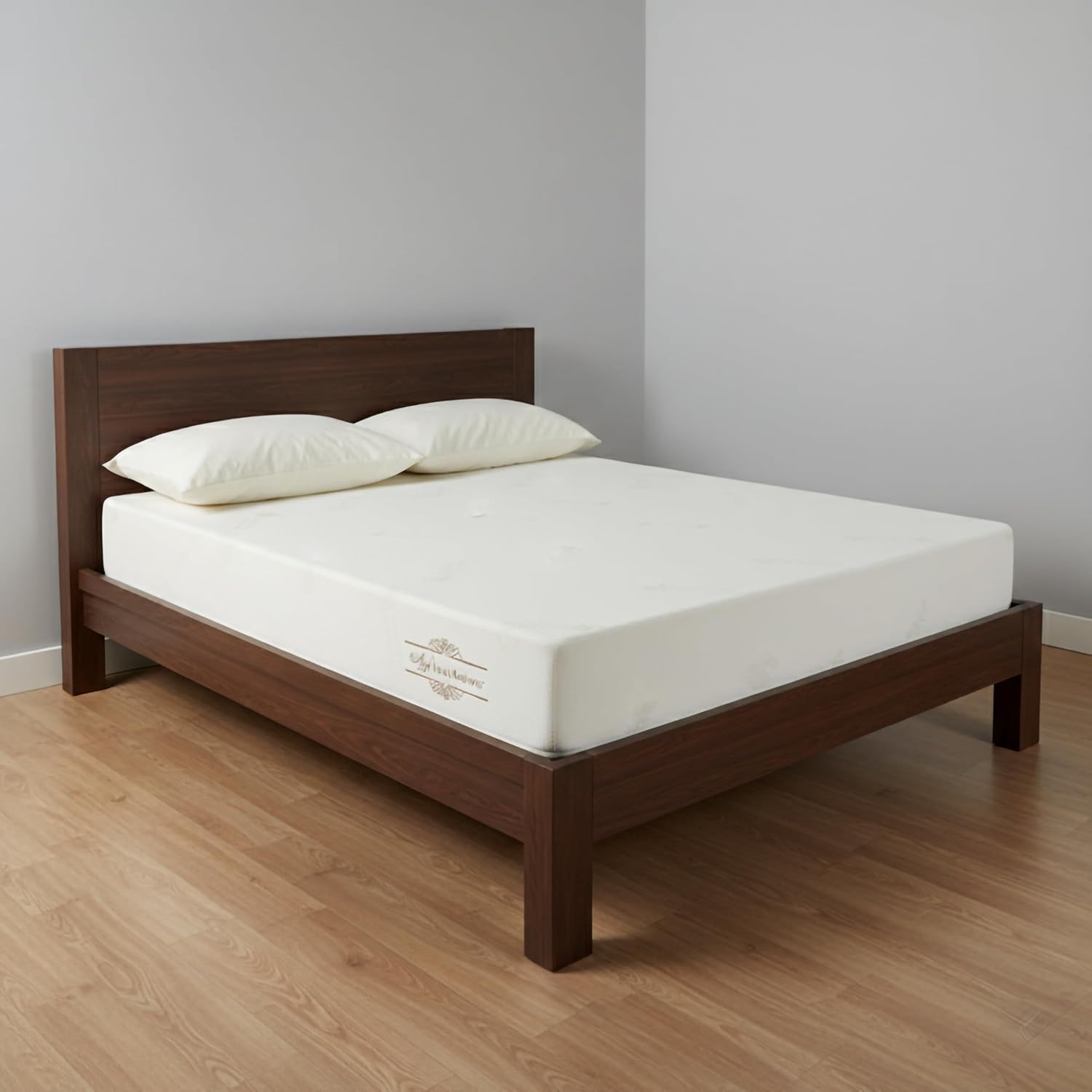 AC Pacific Aloe Luxury Soft Bedroom Aloe Vera Extract Infused Fabric Covered Memory Foam Mattress, Eastern King, White