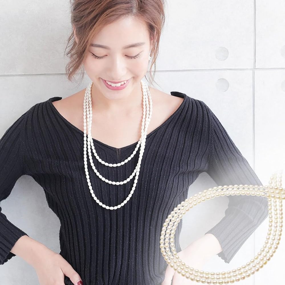 アコヤ真珠　本真珠　パール　シルバー　超ロング　ネックレス　約150cm 極上】タサキ アコヤ 本真珠 パール ネックレス シルバー ロング