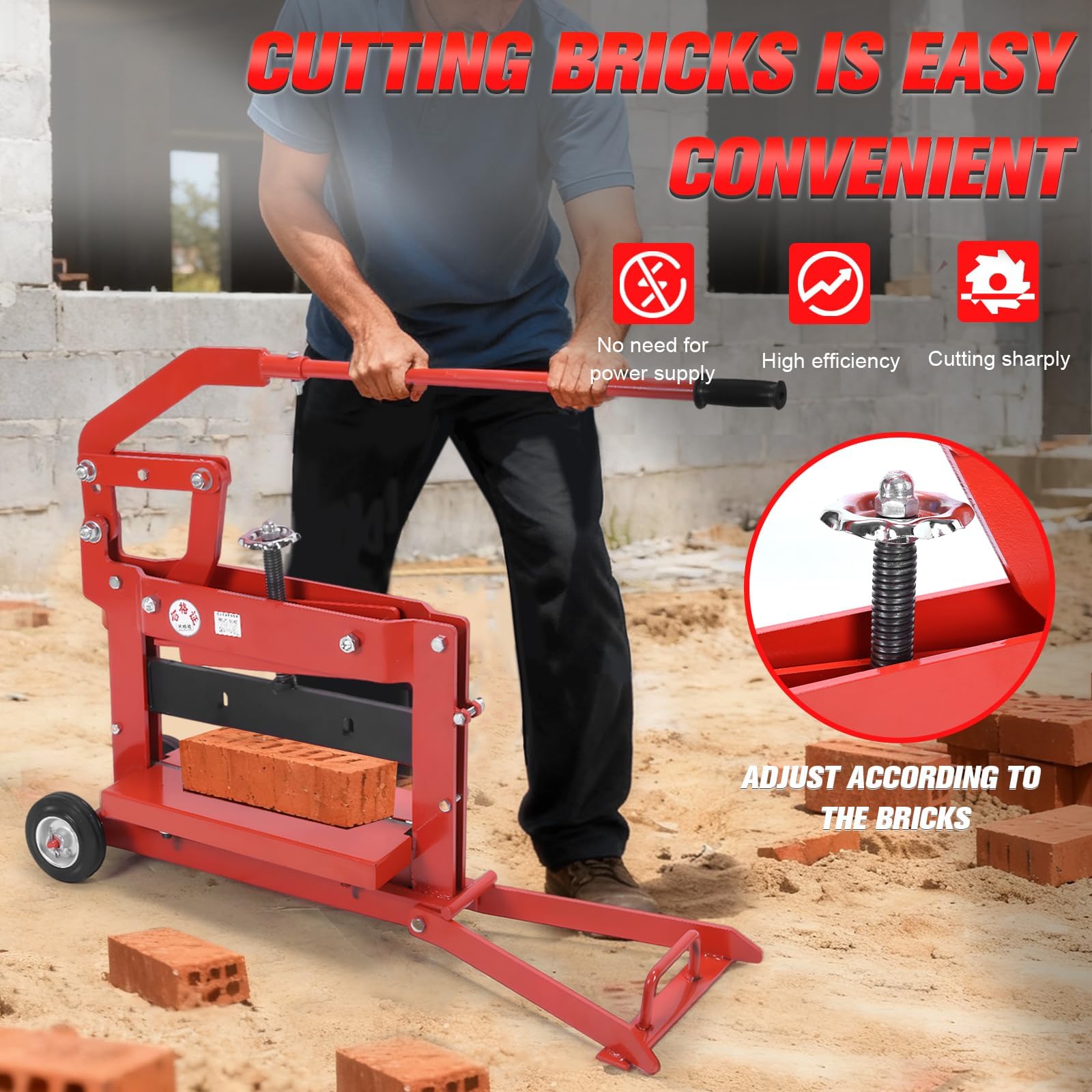 Herramienta de corte de pavimento para granito y mármol, grosor de corte de 0 a 11.8 pulgadas, ideal para ranurar adoquines y materiales duros