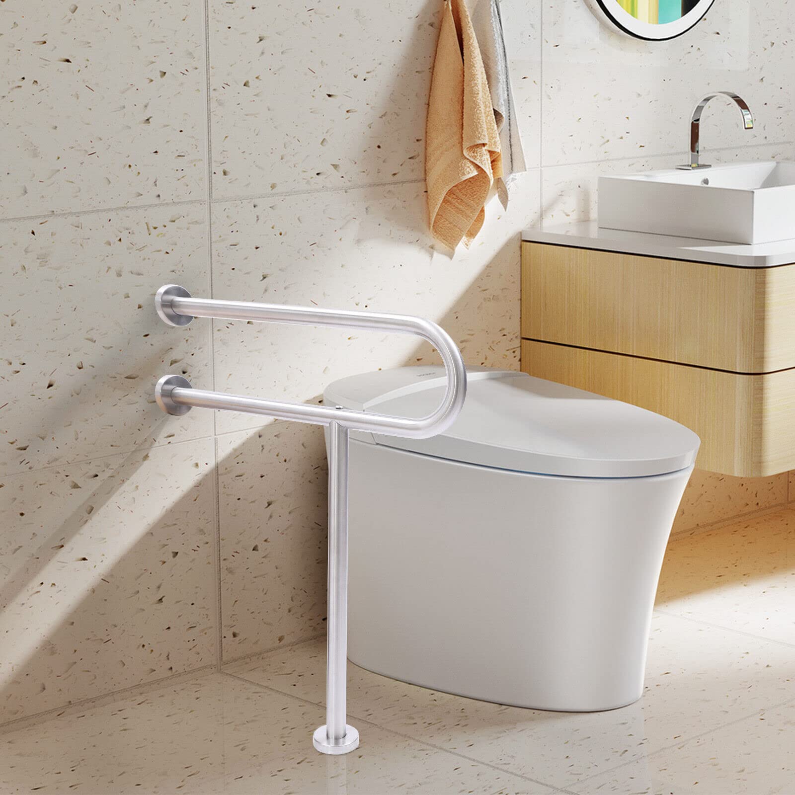 30 pulgadas Handicap Agarraderas,Soporte de baño Barras de agarre para discapacitados Rieles de baño Barra de seguridad Mano