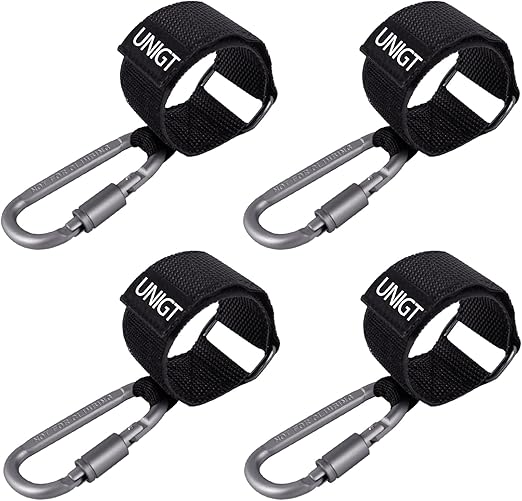 4 Pack UTV Hook for Hanging Headsets, Helmet and Goggles, Multipurpose Carabiners for Electric Scooter Owner Fits 1.5-2.0" SXS Roll Cage Accessory Hook Hanger- Black