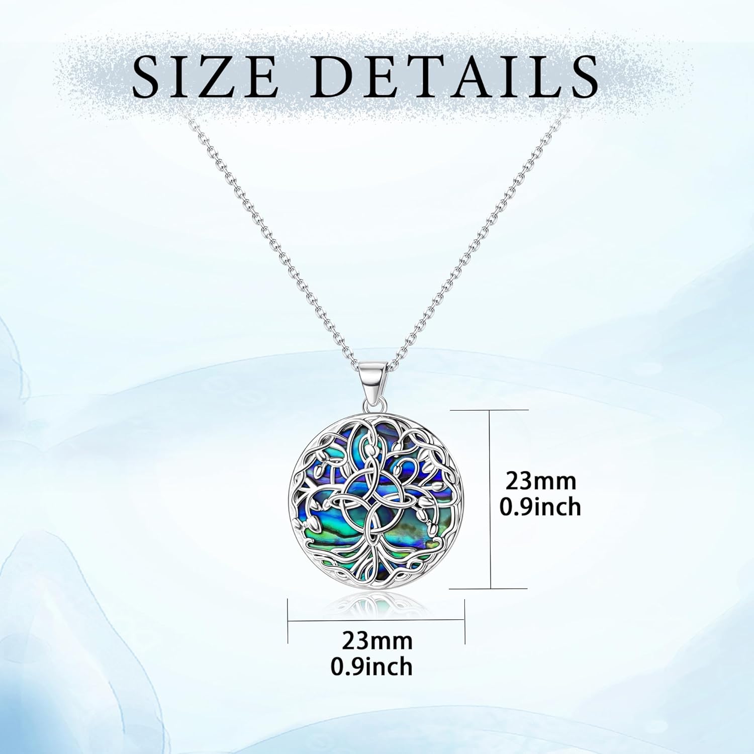 Sobriety Crystal/Abalone Shell/Star of David/Cross Tree of Life/Lotus/Compass Celtic Necklace Jewelry Gifts for Women - Image 3