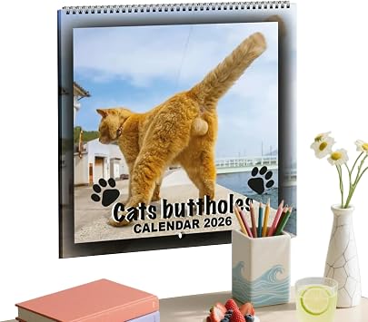 Calendar 2026 Monthly Planner Scheduling Tool Family Planner Organizer | Cat Wall Calendar Family Planner Organizer,Scheduling Tool,Wall Scheduling Tool,Desk Organizer for
