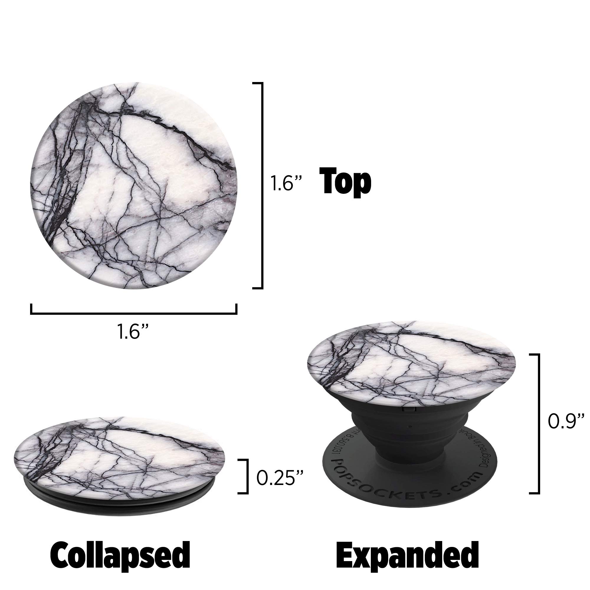 PopSockets 707194 Uchwyt na Smartfon, White Marble