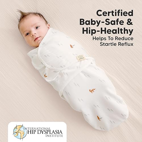 Miniatura 4 de Saco de dormir para bebé con cremallera - Paquete de 3 envolturas para recién nacidos de 0 a 3 meses, bebés, niñas, niños, saco de dormir para