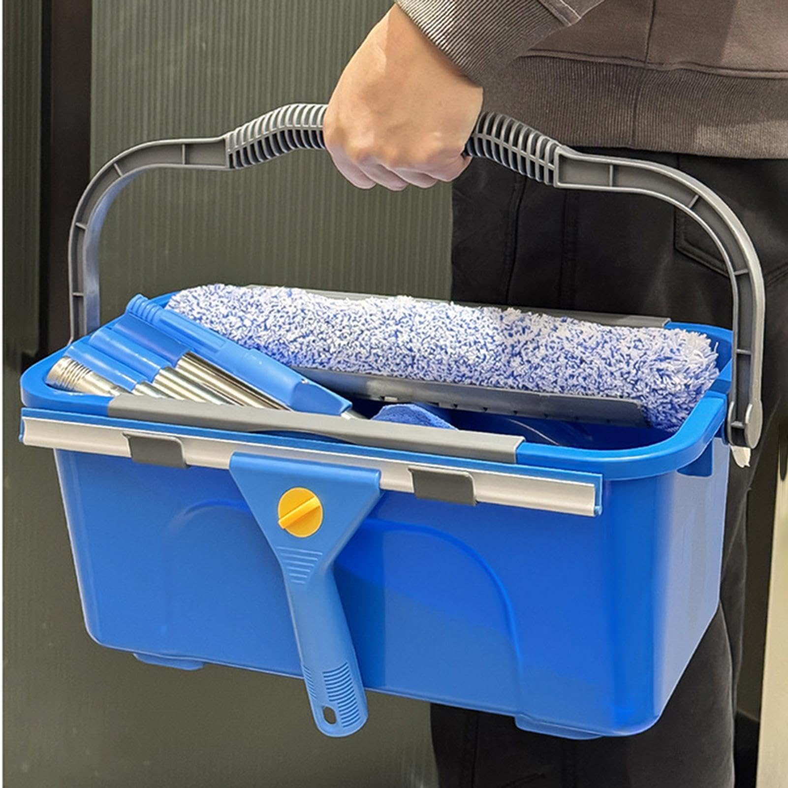 Herramientas De Limpieza De Ventanas Longitud Ajustable Con Paño De | Kit Ventanas Para El Hogar Para Puertas De Patio, Parabrisas De Automóviles, Azulejos Y Vidrios, Profesionales Y Ho