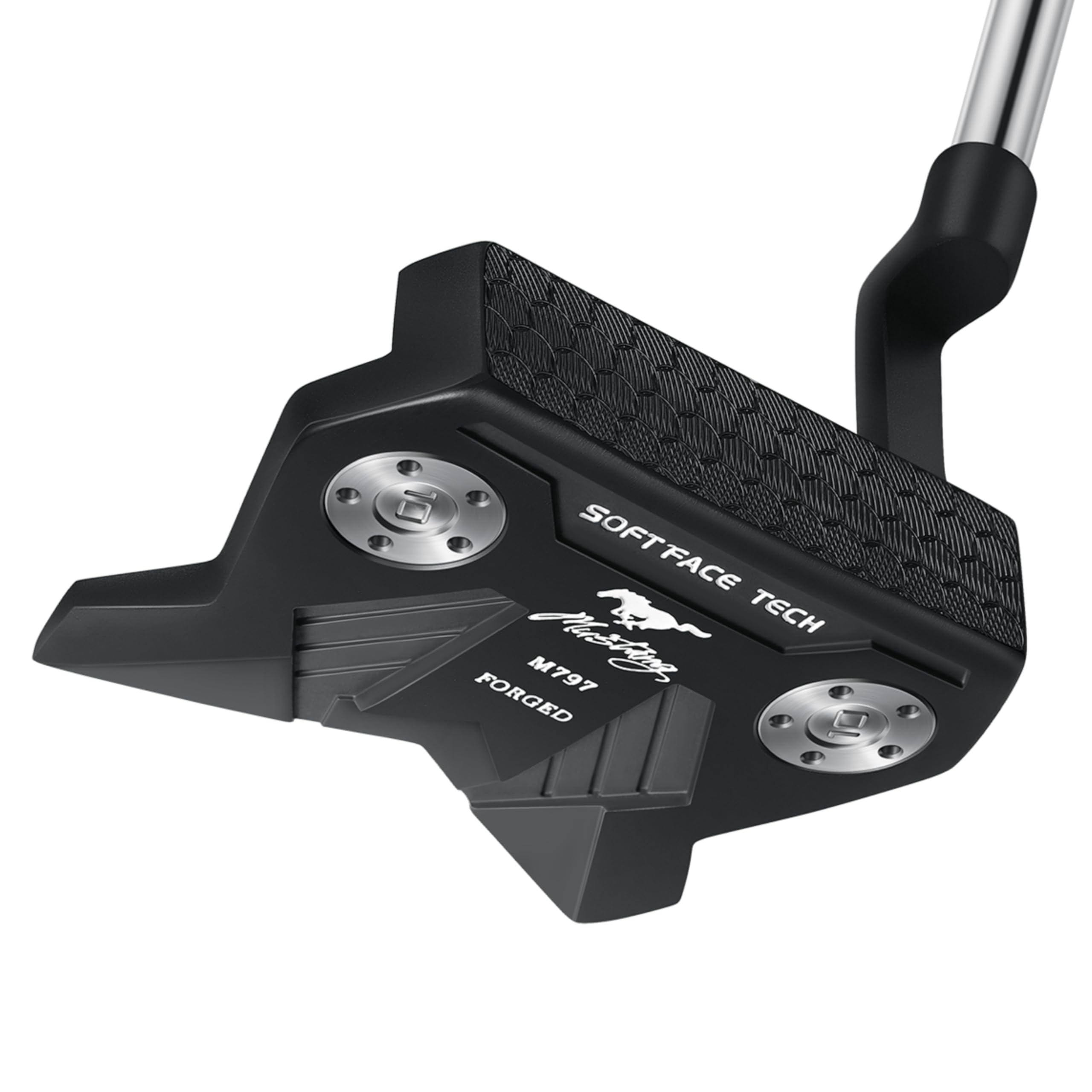 pgf mustang forged blade & mallet plumber’s neck putter crafted with precision
