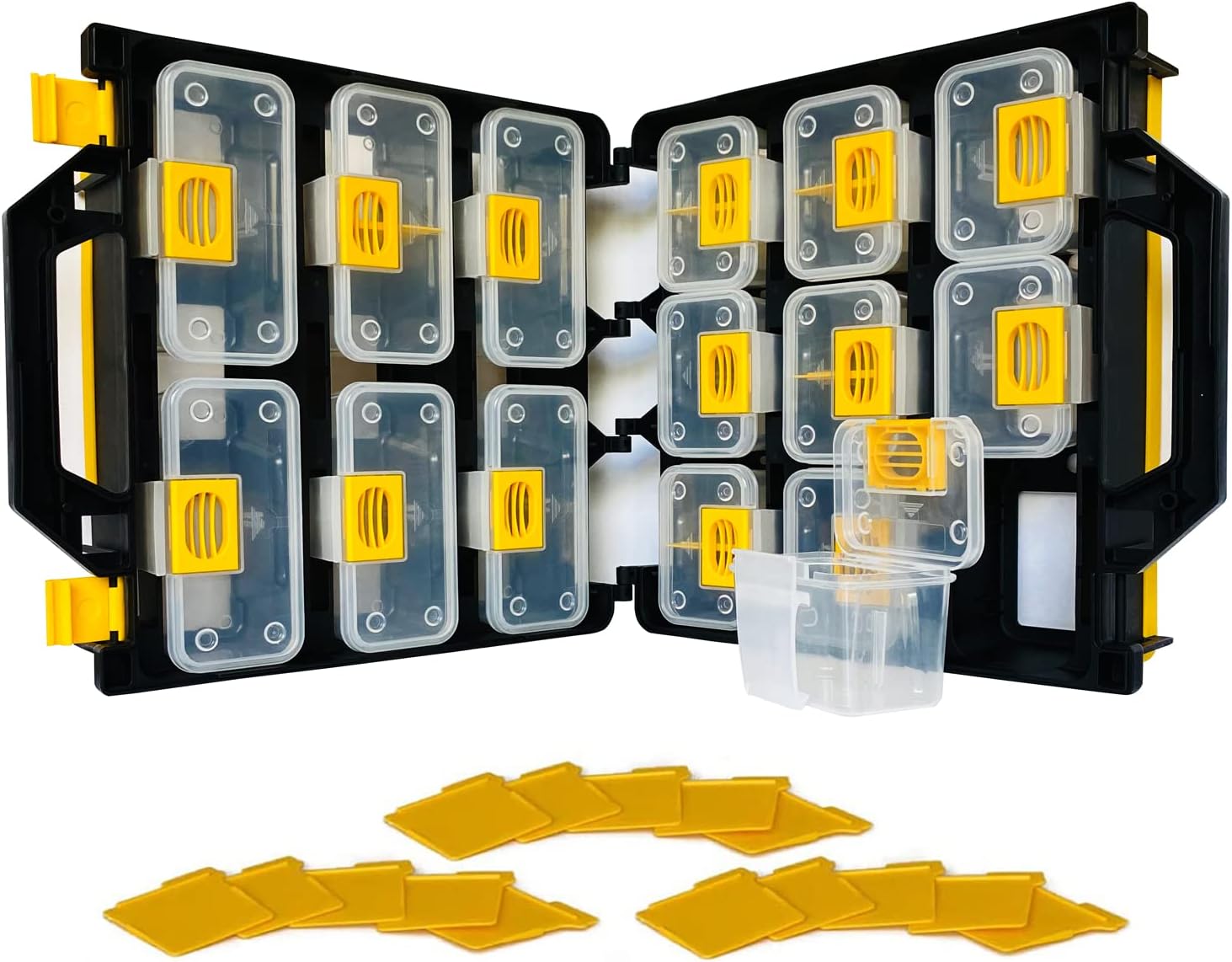 Hardware Tackle Box storage with Patented Removable Compartment Organizer and Reversible Carrying Case for Screws, Nuts and Bolts, WVE9420