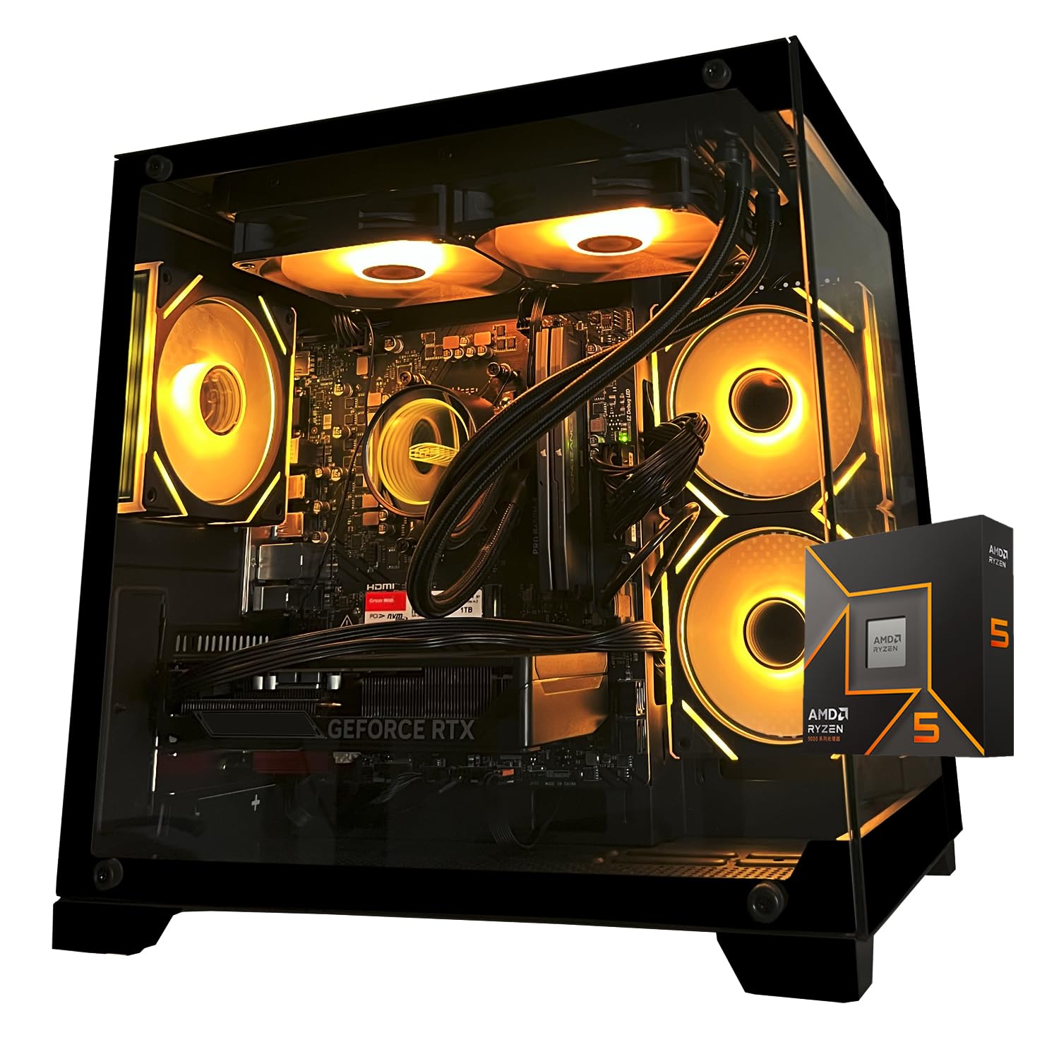 Gaming Desktop Computer PC,AMD Ryzen 5 9600X,RTX5060 8GB,32GB DDR5
